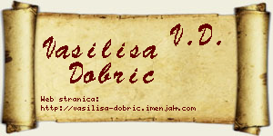 Vasilisa Dobrić vizit kartica